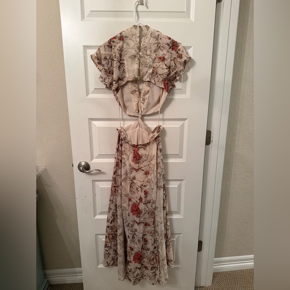 Free People Beige and Red Floral Maxi Dress - Picture 5 of 14